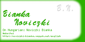 bianka noviczki business card